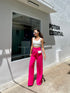 Women High Quality High Waisted Straight Cut Trousers